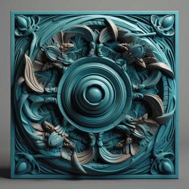 Patterns and decorations stl cyan 1 3d model